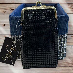 Magid evening Vintage Metal Mesh Cigarette Case‎ Or Purse Black